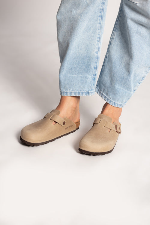 Birkenstock Boston Waxed Leather Slippers