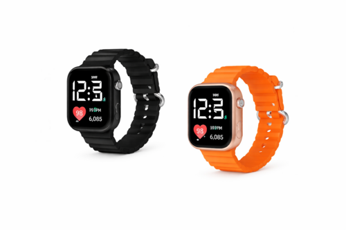 Digital Smartwatch with Ocean Silicone Strap